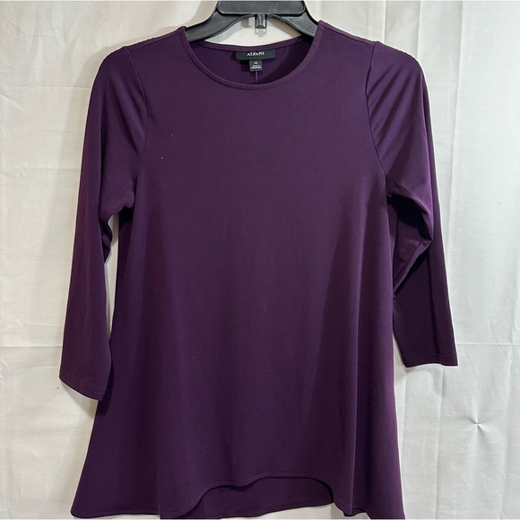 Alfani Women Printed High Low Swing Tunic in Purple Petite Small - Picture 1 of 7
